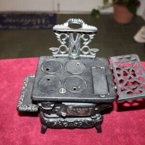 Vintage Crescent Miniature Cast Iron Stove